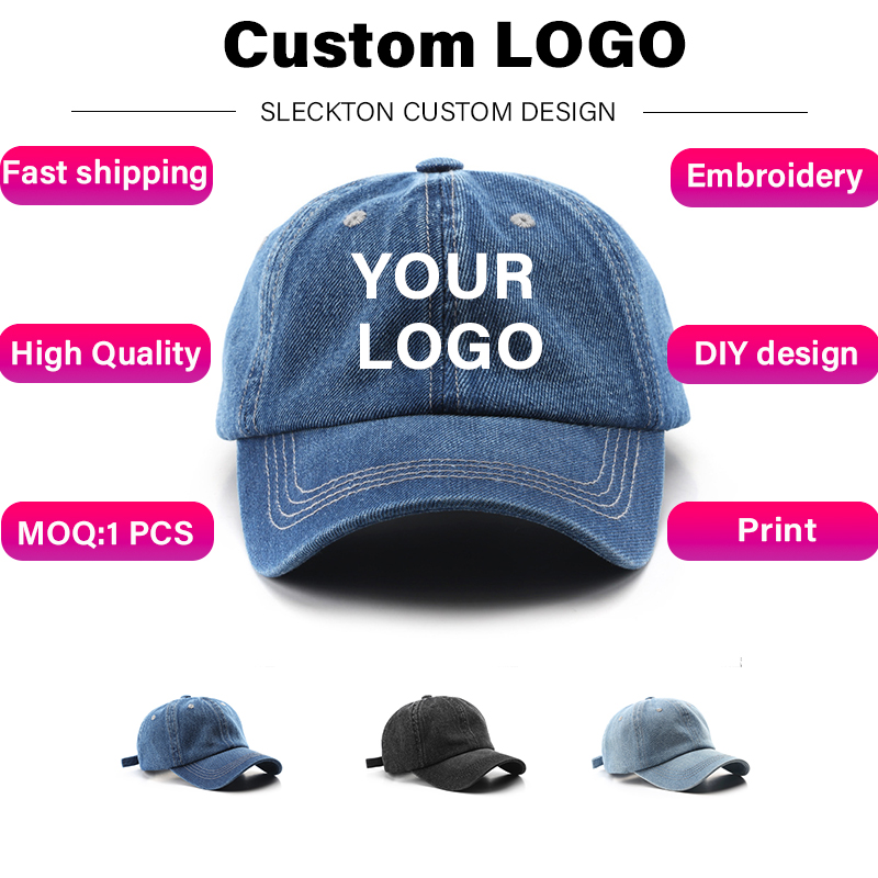 Embroidery Design Logo - SLECKTON cappello personalizzato Logo ricamo berretto