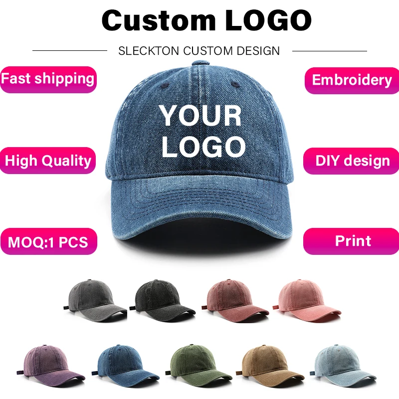 Embroidery Design Logo - Berretto da Baseball con LOGO personalizzato