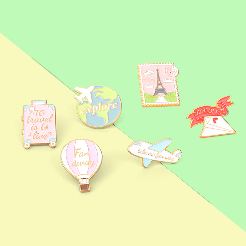 Cartoon plane Earth mongolfier - Embroidery Bali recensione e prezzo