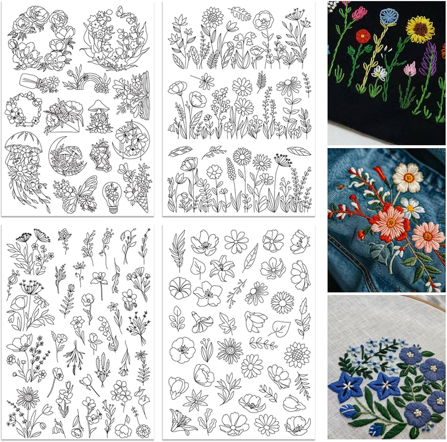 4 fogli di modelli di ricamo s - Embroidery Meaning recensione e prezzo