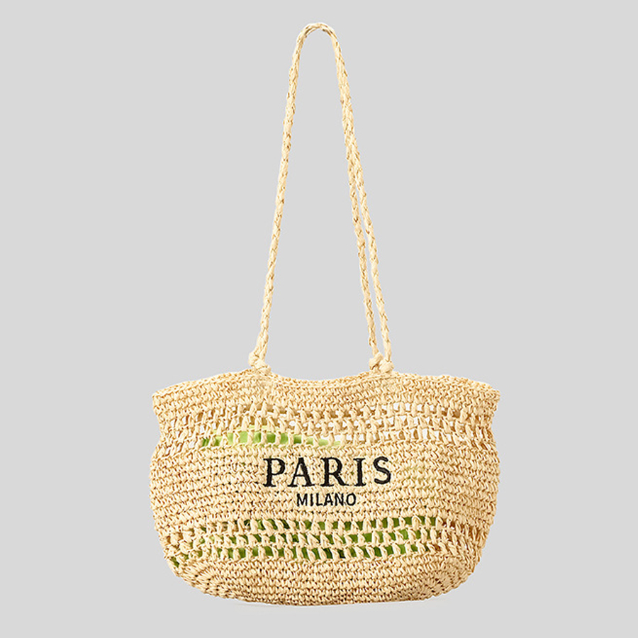 Borsa tote casual in paglia ca - Embroidery Bali recensione e prezzo